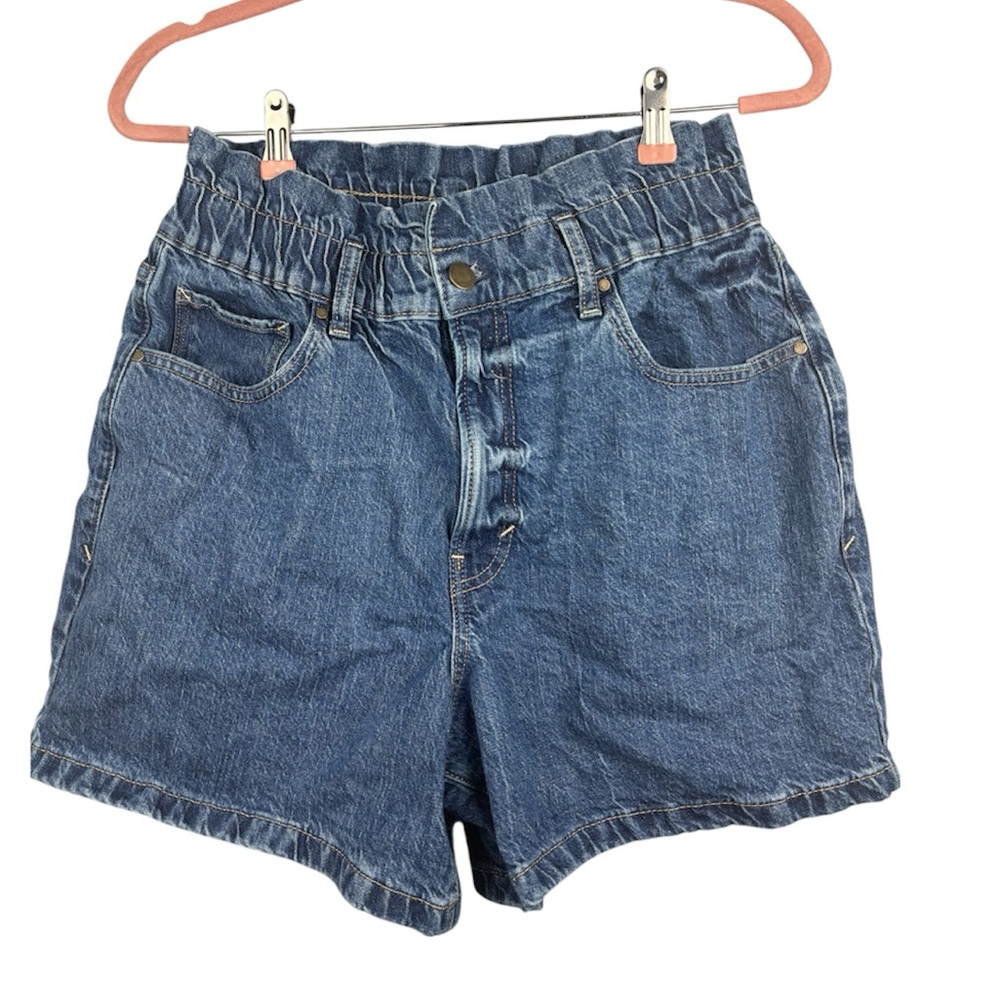 A.N.A Women’s Blue Size 12 Cotton High Waist Jean Shorts